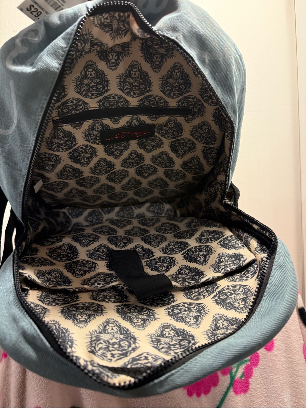 Ed Hardy Backpack Denim Death Before Dishonor NWT - Picture 12 of 12
